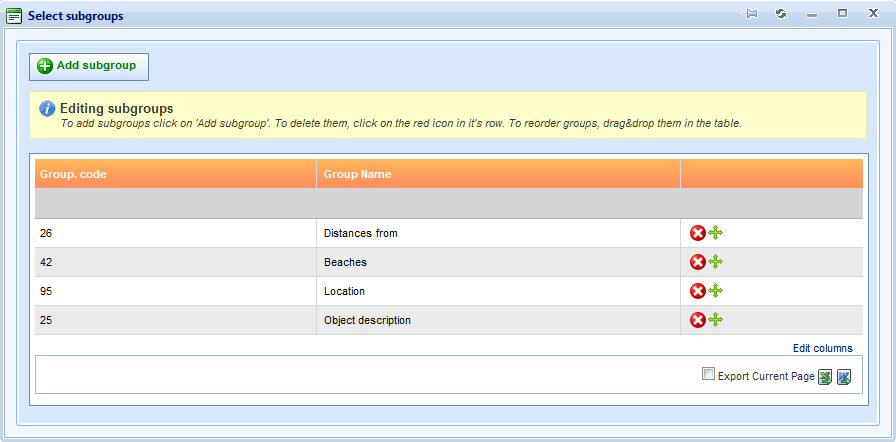 Lemax Software - new and improved interface for editing groups