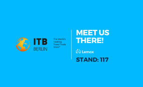 banner meet lemax at itb berlin 2023 at stand 117
