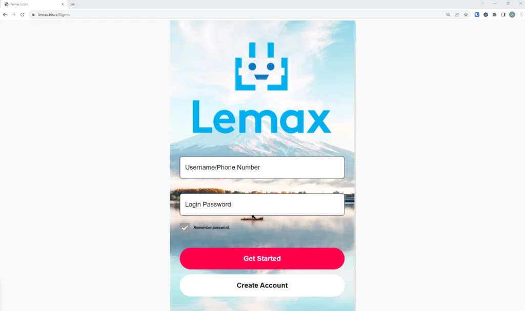 fradulent impersonating website called Lemax Tours